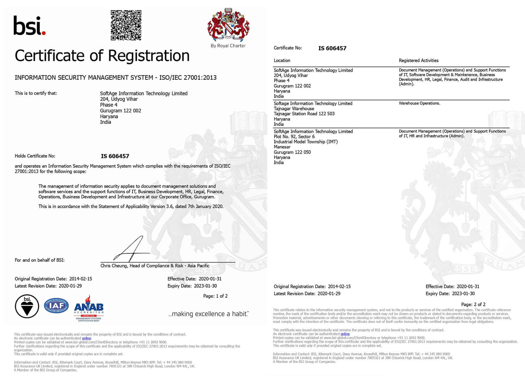 ISO/IEC 27001:2013 certified
